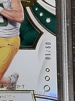 2020 Justin Herbert Panini CROWN ROYALE GOLD ROOKIE REFRACTOR #14 /10 PSA 9 BGS