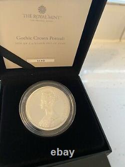 2021 ROYAL MINT GOTHIC CROWN PORTRAIT 2021 2oz SILVER PROOF COIN BRAND NEW #2