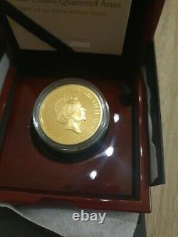 2021 ROYAL MINT GOTHIC CROWN QUARTERED ARMS GOLD PROOF TWO OUNCE 2oz BRAND NEW