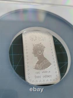2025 Royal Mint 1oz The GOTHIC CROWN Silver Bar NEW Graded NGC MS70 2 OF 24 (2)