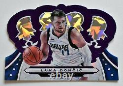 /25 LUKA DONCIC 2019-20 Crown Royale PURPLE CRACKED ICE PRIZM Die-Cut #95 SSP