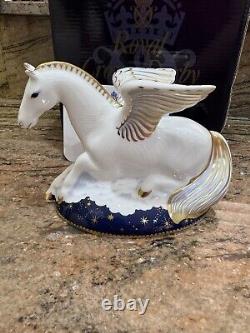 3 Pieces Of Royal Crown Derby Mythical Beasts Unicorn & Plate & Pegasus