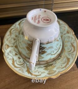 (4) ROYAL CROWN DERBY Darley Abbey TEA CUPS AND SAUCERS New