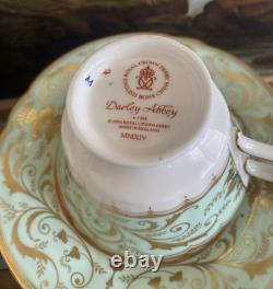 (4) ROYAL CROWN DERBY Darley Abbey TEA CUPS AND SAUCERS New