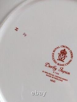 4x New Royal Crown Derby Japan (aka Kings Pattern) 1st Quality Dinner Plate. CA