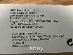 (50) Crown Royal Bags Mini 50ml Shooter Tiny Small Size 4 Brand New In Box