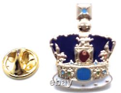 50 x NEW DESIGN THE IMPERIAL STATE CROWN LAPEL BADGE UNITED KINGDOM HRH ROYAL