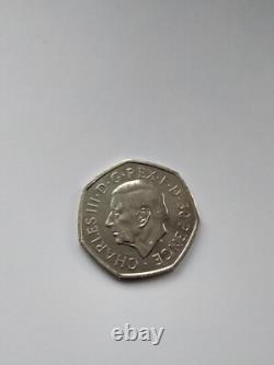 50p Coin 2022 NEW King Charles III Royal Crown Uncirculated From Bag