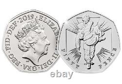 50p NEW King Charles III Royal Crown With The 50p Wounded Soldier 1856