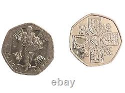 50p NEW King Charles III Royal Crown With The 50p Wounded Soldier 1856