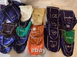 56 Crown Royal Whisky Bags+1 Santa Hat+1 Tote- RARE, LIMITED, SPECIAL EDITION +