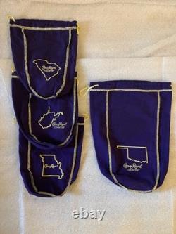 56 Crown Royal Whisky Bags+1 Santa Hat+1 Tote- RARE, LIMITED, SPECIAL EDITION +
