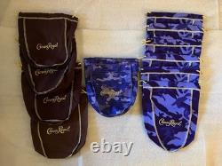 56 Crown Royal Whisky Bags+1 Santa Hat+1 Tote- RARE, LIMITED, SPECIAL EDITION +