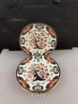 6 x Royal Crown Derby Japan Kings Pattern Salad Plates 21.8 cm Wide Set New