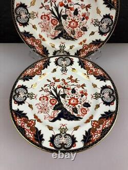 6 x Royal Crown Derby Japan Kings Pattern Salad Plates 21.8 cm Wide Set New