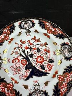 6 x Royal Crown Derby Japan Kings Pattern Salad Plates 21.8 cm Wide Set New