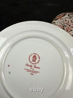 6 x Royal Crown Derby Japan Kings Pattern Salad Plates 21.8 cm Wide Set New