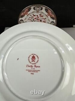 6 x Royal Crown Derby Japan Kings Pattern Salad Plates 21.8 cm Wide Set New