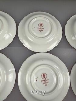 6 x Royal Crown Derby Japan Kings Pattern Tea Cups and Saucers Set New