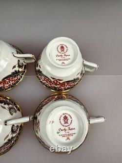 6 x Royal Crown Derby Japan Kings Pattern Tea Cups and Saucers Set New