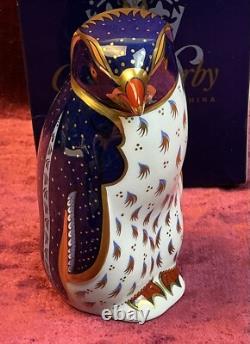 A Delightful Royal Crown Derby Rockhopper Penguin. Gold Stopper & Boxed