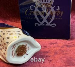 A Delightful Royal Crown Derby Rockhopper Penguin. Gold Stopper & Boxed