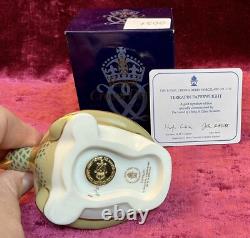 A Limited Royal Crown Derby Terrapin Paperweight Gold Stopper, Certificate & Box