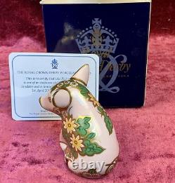 A Lovely Limited Royal Crown Derby Pickworth Piglet. Gold Stopper & Boxed