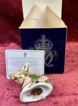 A Lovely Limited Royal Crown Derby Pickworth Piglet. Gold Stopper & Boxed