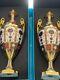 A Pair Of Royal Crown Derby Old Imari Solid Gold Band Trophy Vases 1st Qual #1