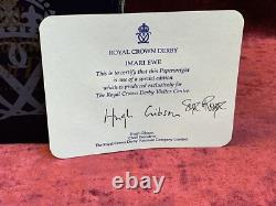 A Signed Royal Crown Derby Imari Ewe Paperweight. Gold Stopper, Cert. & Box