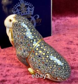 A Substantial Royal Crown Derby Russian Walrus Paperweight. Gold Stopper & Box