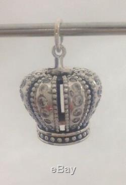 Authentic PANDORA 390346CZ Royal Crown clear cz Pendant Retail $120 (Retired)