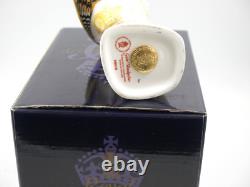 BEAUTIFUL BOXED ROYAL CROWN DERBY PAPERWEIGHT GREEN WOODPECKER GOLD STOP 1st QTY