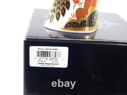 BEAUTIFUL BOXED ROYAL CROWN DERBY PAPERWEIGHT GREEN WOODPECKER GOLD STOP 1st QTY