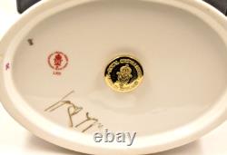 BEAUTIFUL BOXED ROYAL CROWN DERBY PAPERWEIGHT SWAN GOLD STOPPER 1st QUALITY BXD