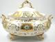 Beautiful Royal Crown Derby Green Panel Covered Vegetable Tureen 1st Qty Unused
