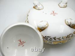 BEAUTIFUL ROYAL CROWN DERBY GREEN PANEL COVERED VEGETABLE TUREEN 1st QTY UNUSED
