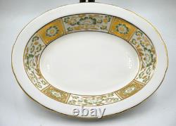 BEAUTIFUL ROYAL CROWN DERBY GREEN PANEL OPEN OVAL SERVING DISH 1st QTY UNUSED