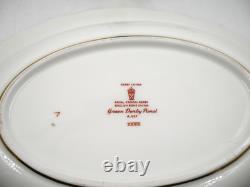 BEAUTIFUL ROYAL CROWN DERBY GREEN PANEL OPEN OVAL SERVING DISH 1st QTY UNUSED