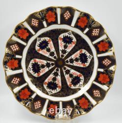 BEAUTIFUL ROYAL CROWN DERBY OLD IMARI FLUTED DESSERT PLATE 8.5 22cm NEW 1128