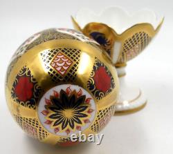 BEAUTIFUL ROYAL CROWN DERBY OLD IMARI GOLD BAND LARGE EGG & EGGCUP STAND 1st QTY