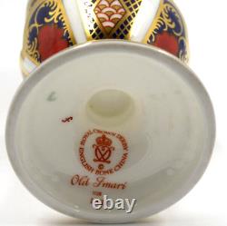 BEAUTIFUL ROYAL CROWN DERBY OLD IMARI GOLD BAND LARGE EGG & EGGCUP STAND 1st QTY