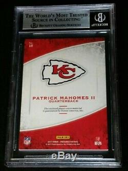 BGS 9 RC PATRICK MAHOMES II POP 2 1 HIGHER ROOKIE JSY PATCH 2017 Crown Royale