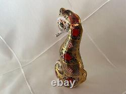 BNIB £325 Royal Crown Derby Old Imari Solid Gold Band Seahorse Paperweight