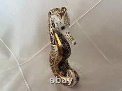 BNIB £325 Royal Crown Derby Old Imari Solid Gold Band Seahorse Paperweight