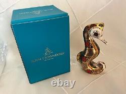 BNIB £325 Royal Crown Derby Old Imari Solid Gold Band Seahorse Paperweight