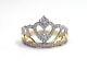 Brand New 14k Yellow Gold Cz Grand Royal Heart Princess Tiara Crown Ring