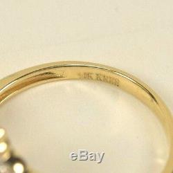 BRAND NEW 14k Yellow Gold CZ Royal Princess Tiara Crown Ring Size 5-9