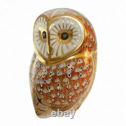 Barn Owl Paperweight by Royal Crown Derby New in Box PAPBOX09795